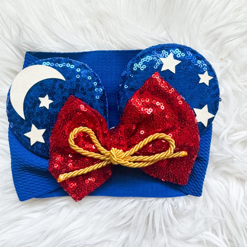 Sorcerer Baby Minnie Mouse Headband- Mouse headband Baby Disney Toddler Headba…